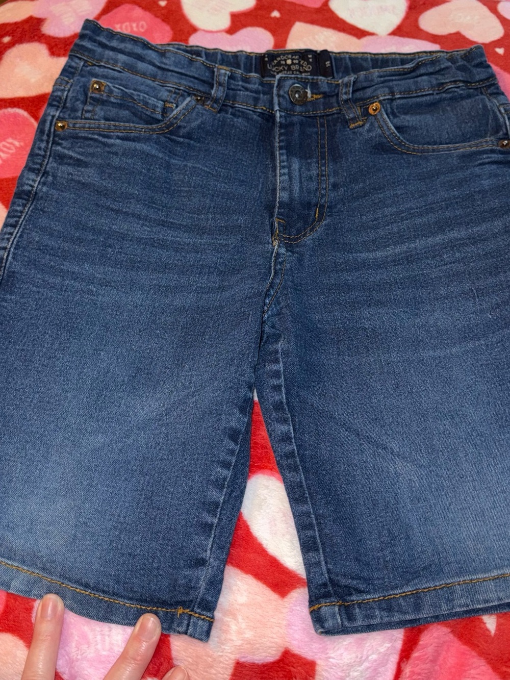 Lucky Brand Classic Straight Girls Size 14 Denim Blue Jean Shorts